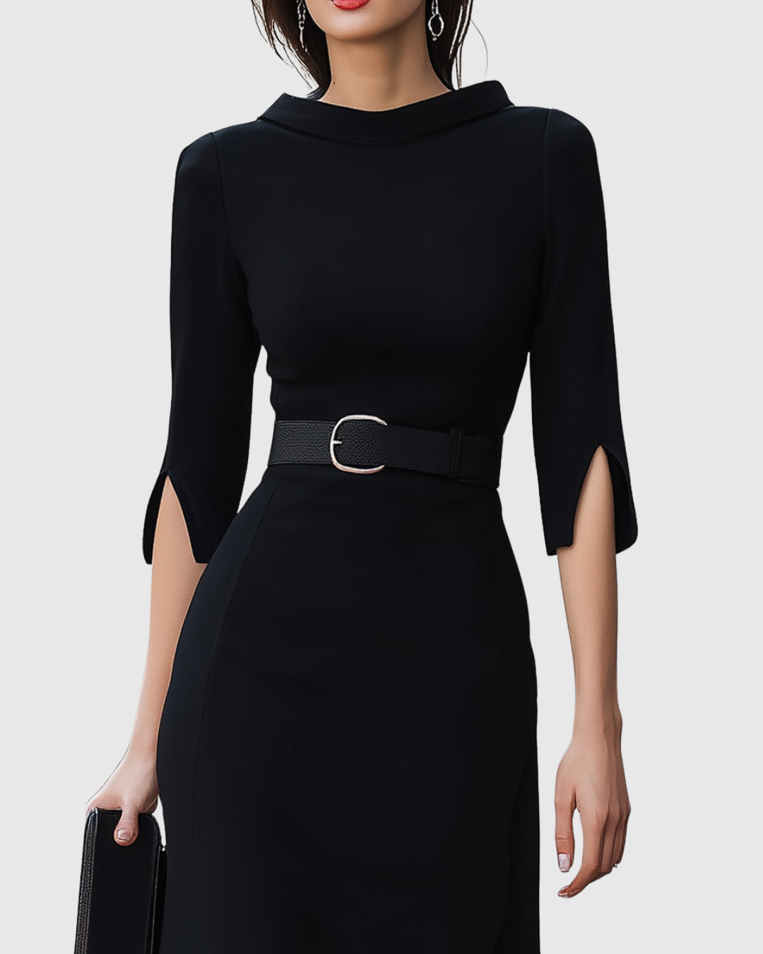 Bronwyn | Classico Nero Midi Abito