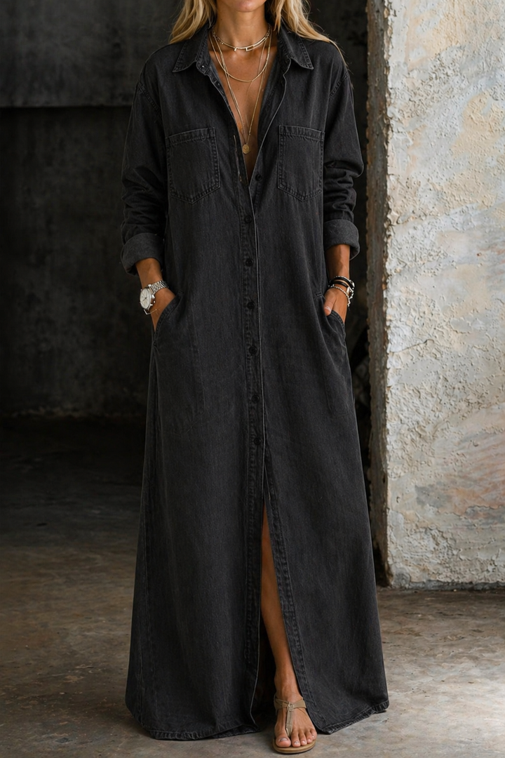 Denim Maxi Abito