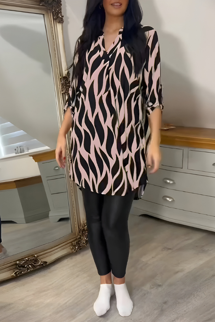 Derryn | Abstract Stampa Tunic Top
