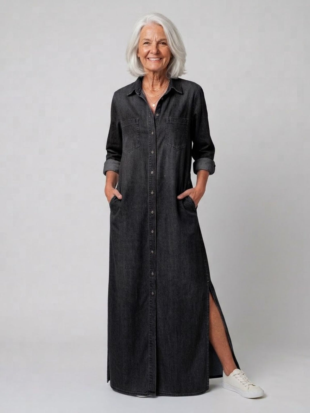 Denim Maxi Abito