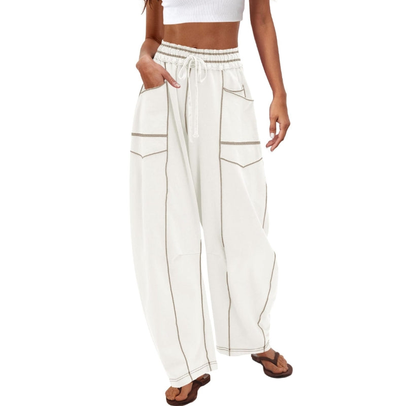 Brydie | Utility High Waist Gamba Larga Cargo Pantaloni
