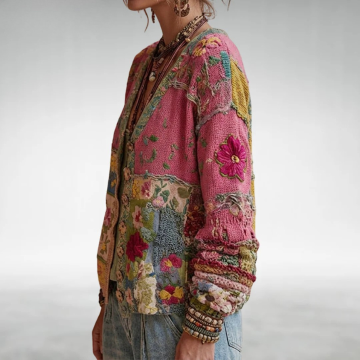 Patchwork Maglia Cardigan