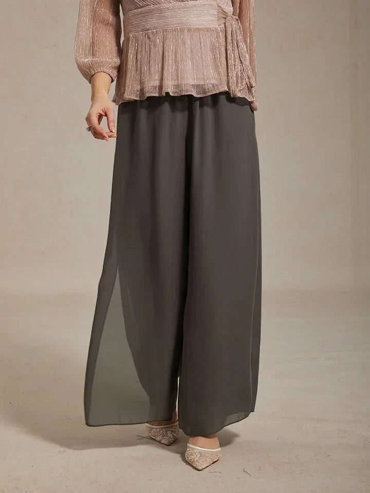 Grisandra | Chiffon Split Leg Pantaloni