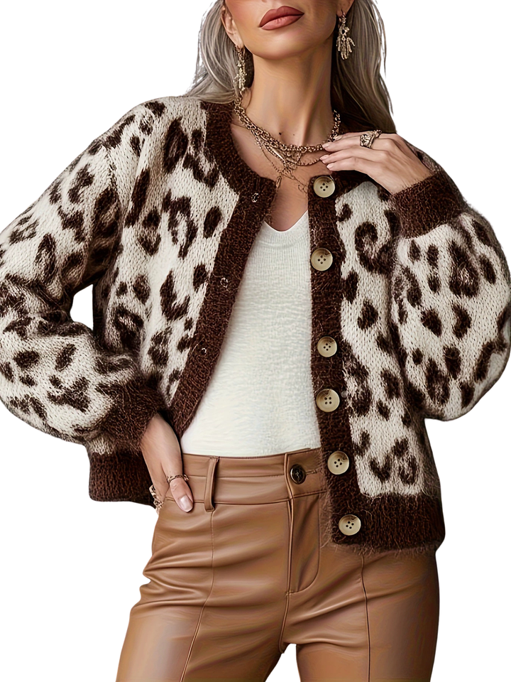 Eudora | Leopard Cardigan Maglione
