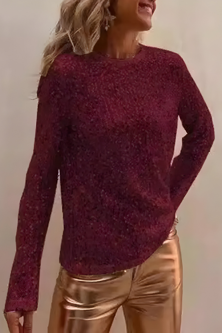 Alkira | Elegante Paillettes Manica Lunga Top