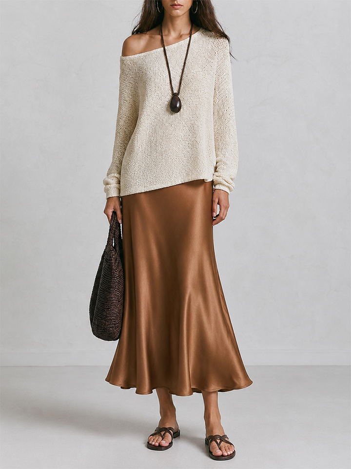 Winifred | Slouchy Monospalla Manica Lunga Maglia Pullover