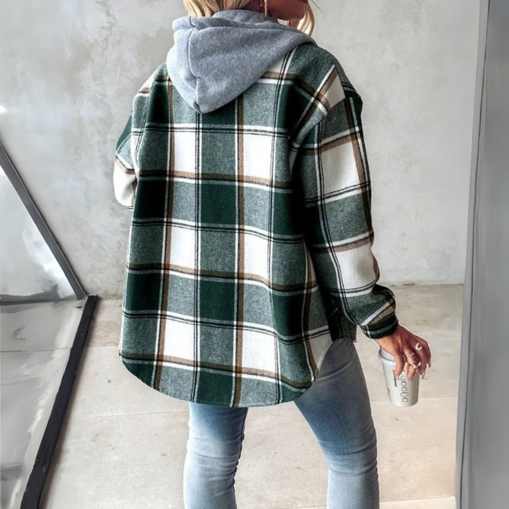 Carys | Caldo Cosy Hooded Check Giacca