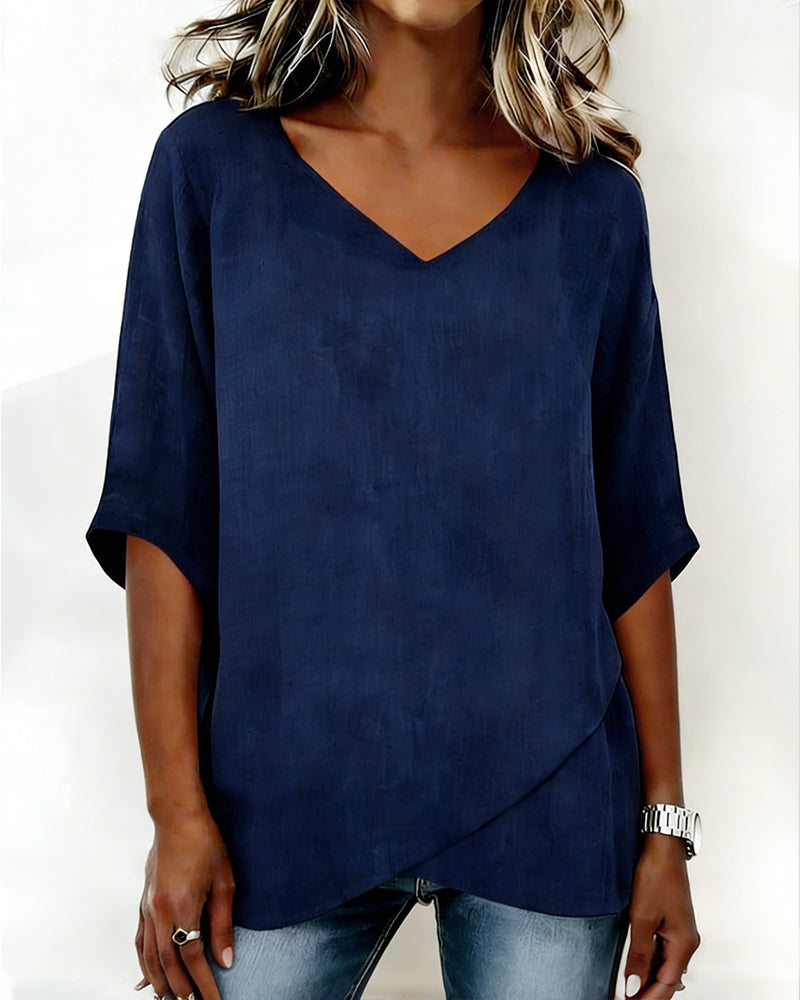 Donna | Irregular Scollo a V Top