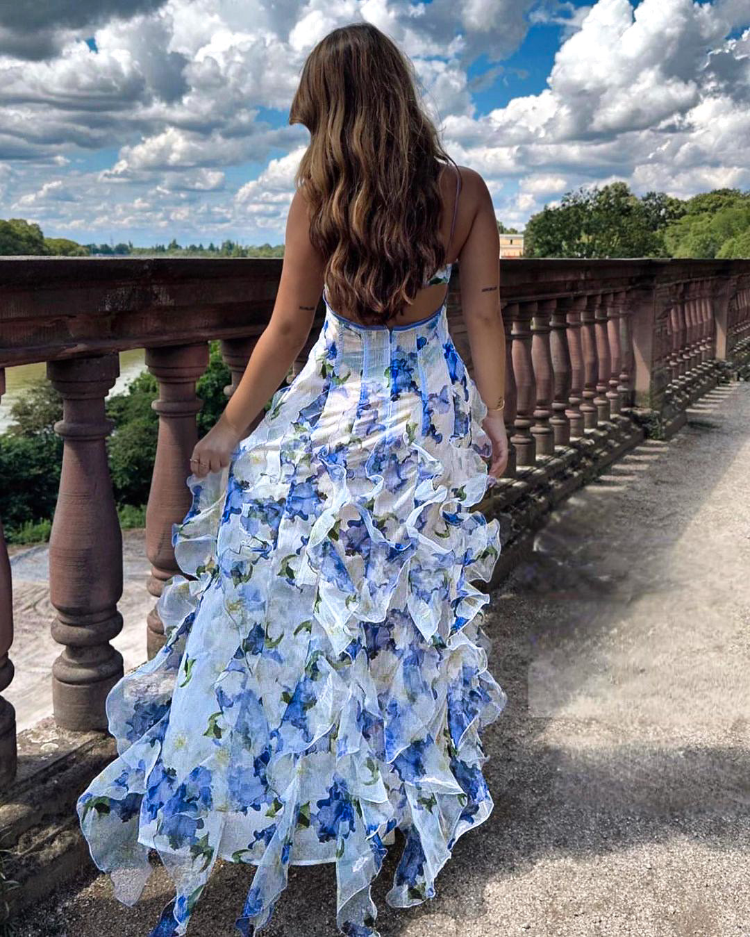 Tilly | Floreale Midi Abito with Ruffles