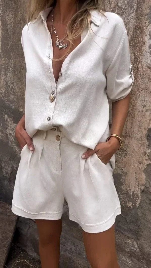 Cilla | Matching Lino Shorts and Camicia Completo