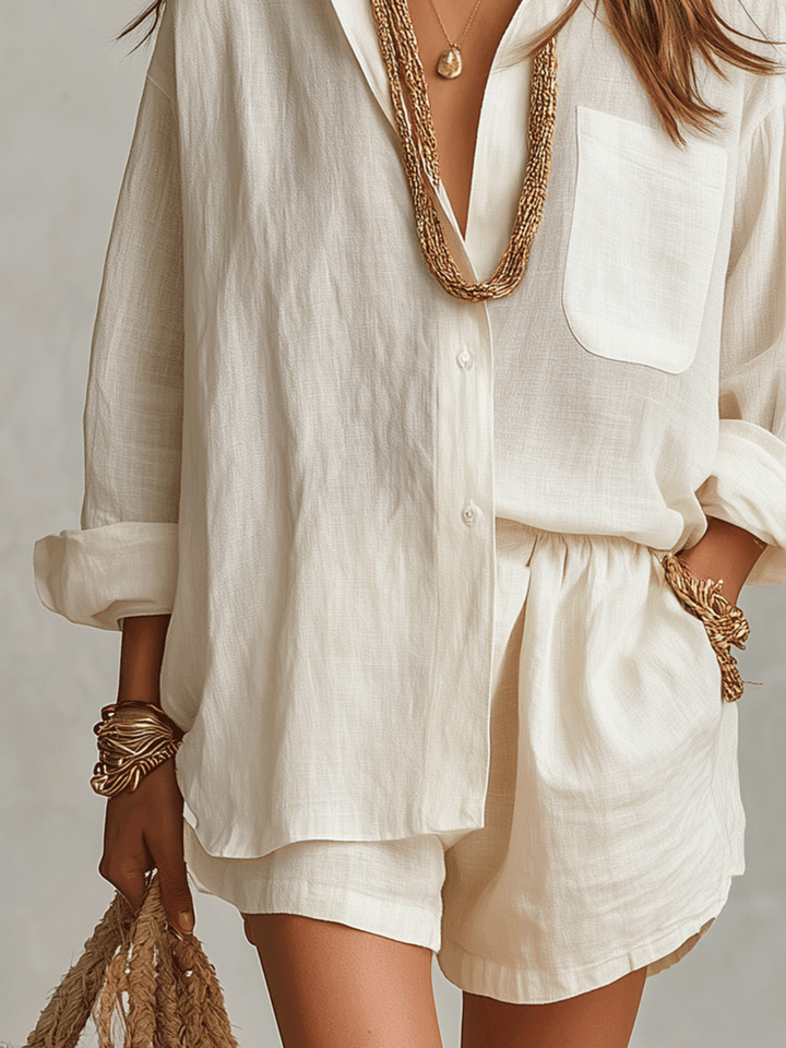 Maddison | Lino Boho Corto Completo