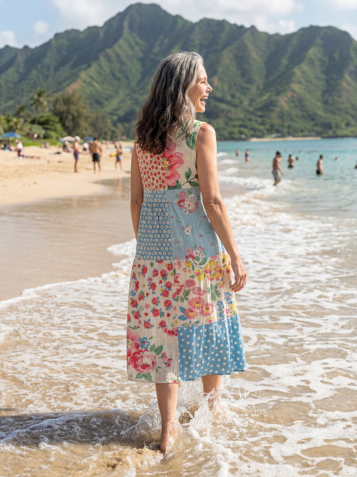 Kira | Coastal Floreale Midi Abito