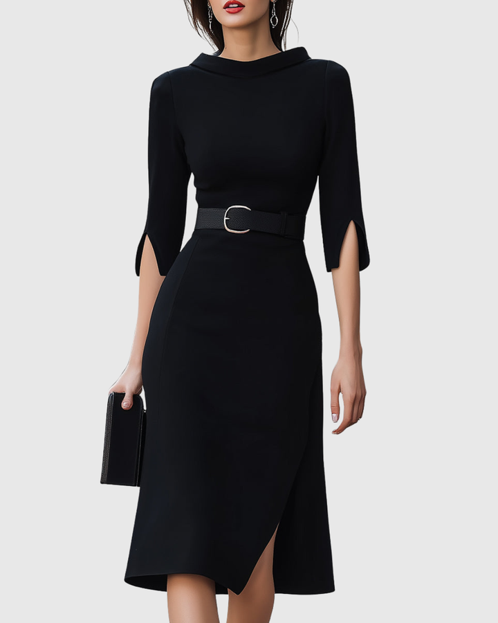 Bronwyn | Classico Nero Midi Abito