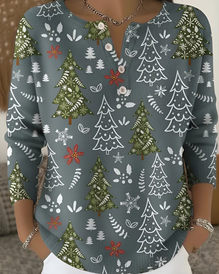 Joss | Festive Christmas Stampa Top
