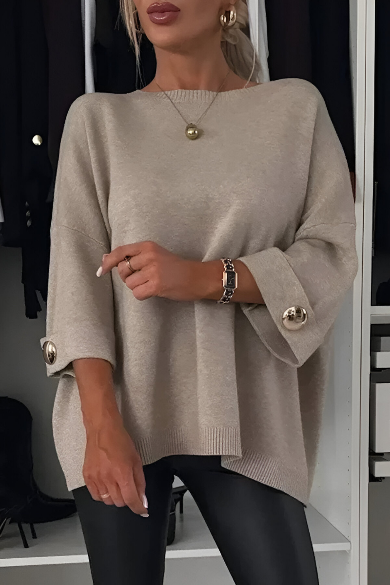 Coorah | Morbido Button Cuff Maglia Top