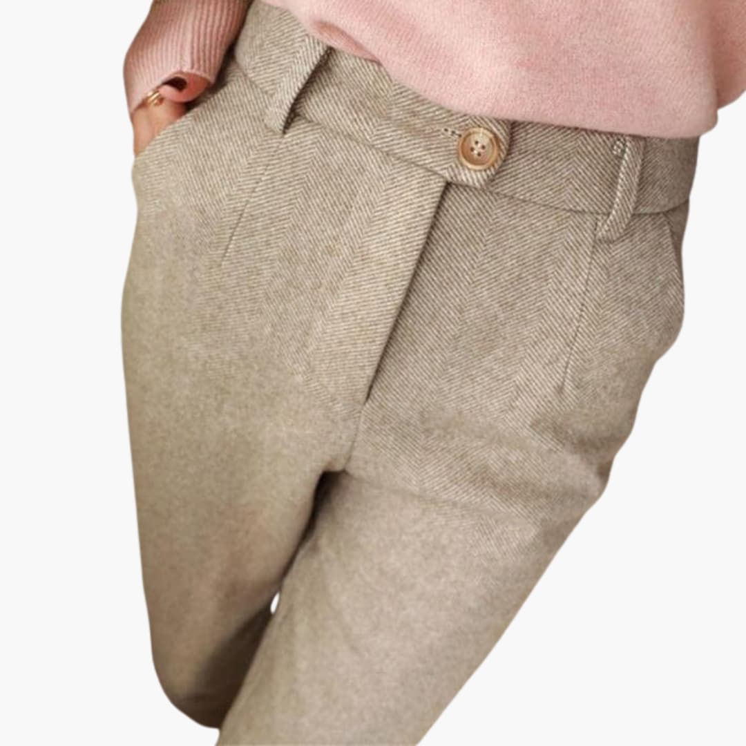 Sibyl | Tailored Straight Leg Pantaloni with Pockets
