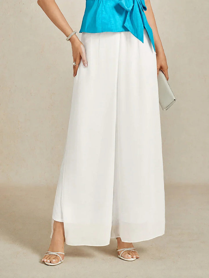 Blanchette | Chiffon Split Leg Pantaloni