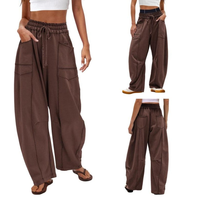 Brydie | Utility High Waist Gamba Larga Cargo Pantaloni