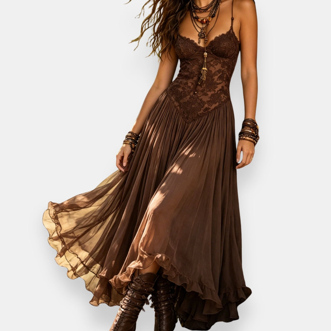 Bruna | Boho Pizzo Abito