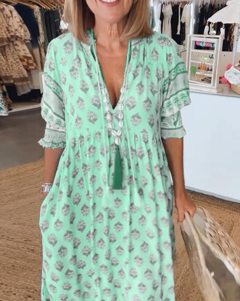 Mana | Abito Floreale Chic Scollo a V