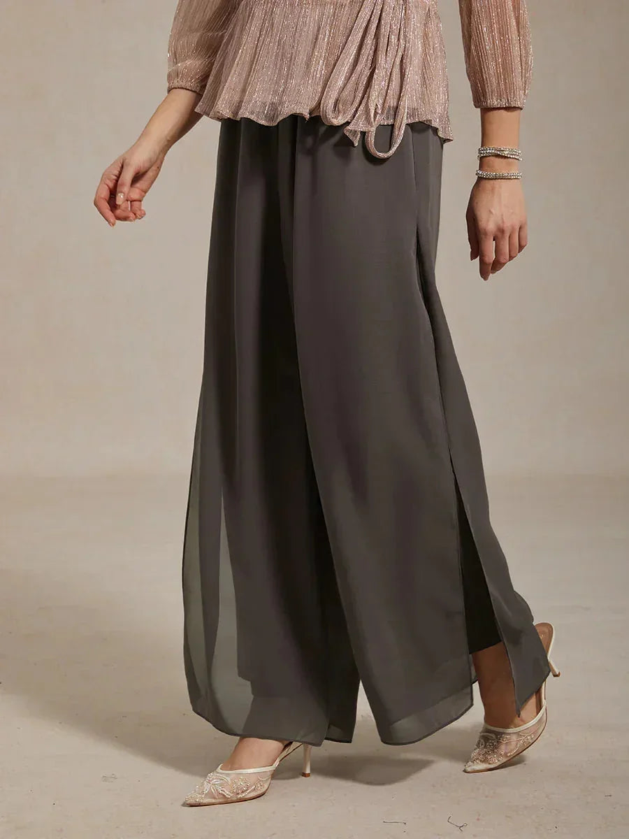 Wedgeline | Chiffon Split Leg Pantaloni