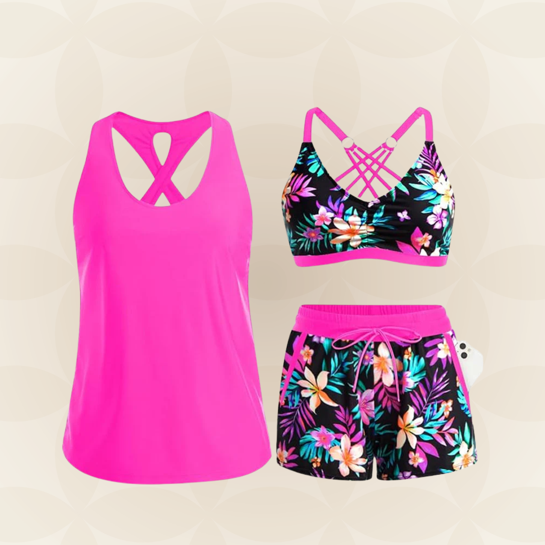 Rosalie | Cord-Tie Breathable Swim Completo