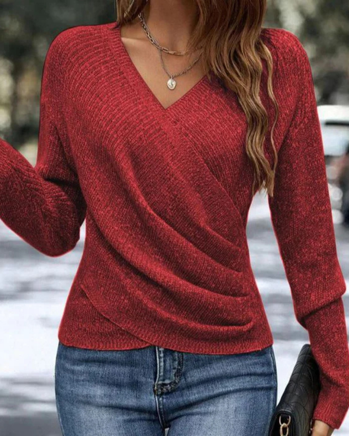 Jemma | Wrap Front Morbido Maglia Top