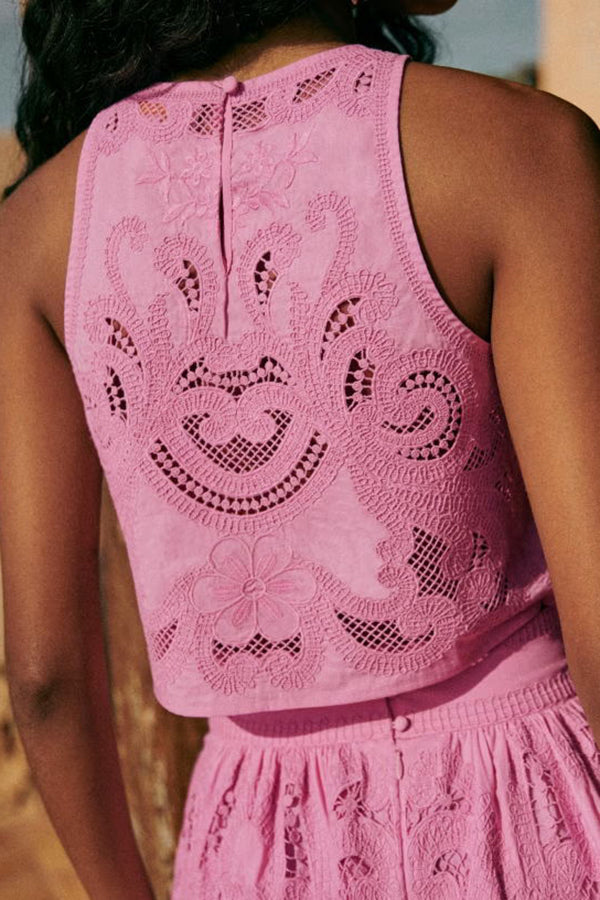 Moise | Rosa Pizzo Due Pezzi Completo