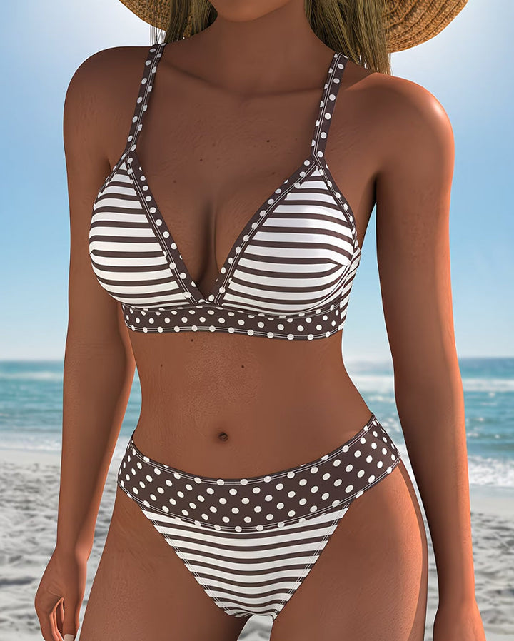 Hana | a Righe Dot-Stampa Bikini