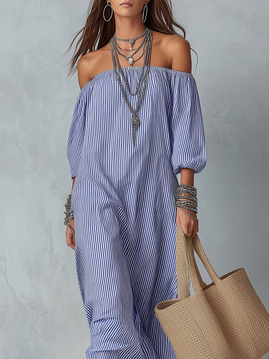 Jolene | a Righe Resort Maxi Abito
