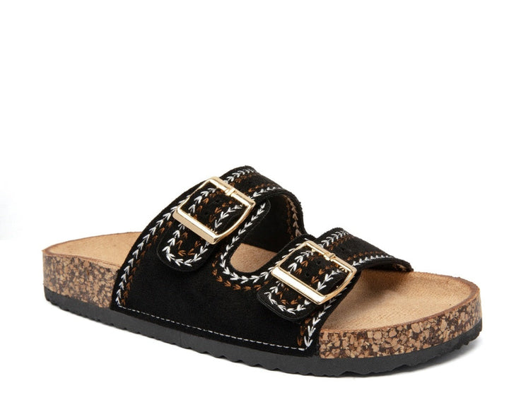 Ulrika | Nero Wedge Sandalo