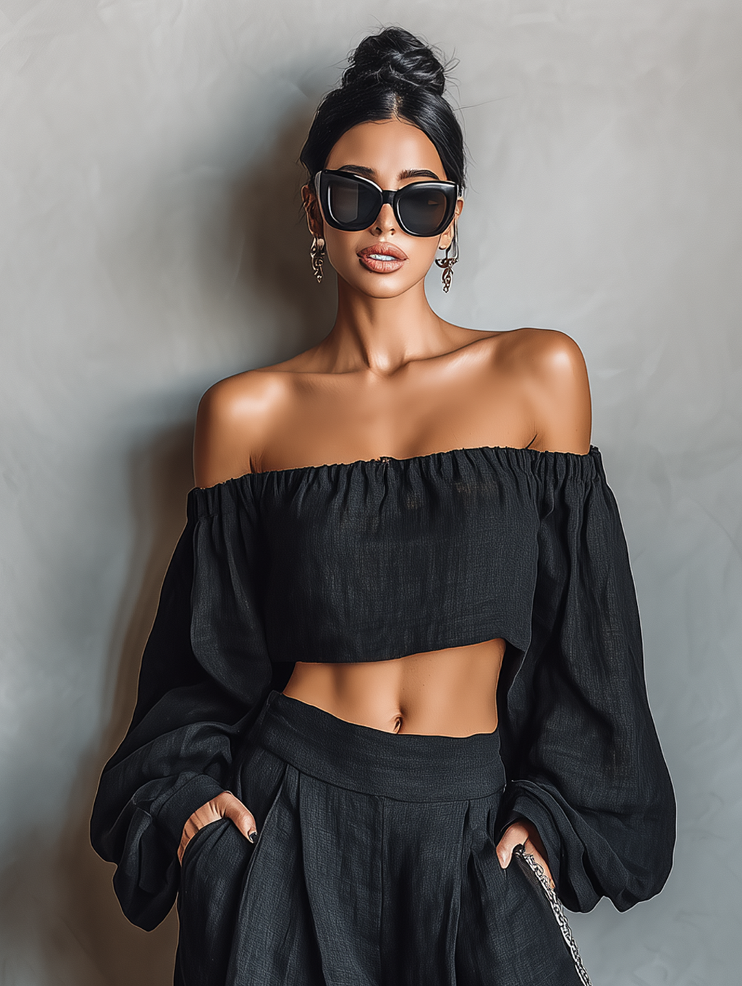 Layla | Completo in Lino Senza Spalline