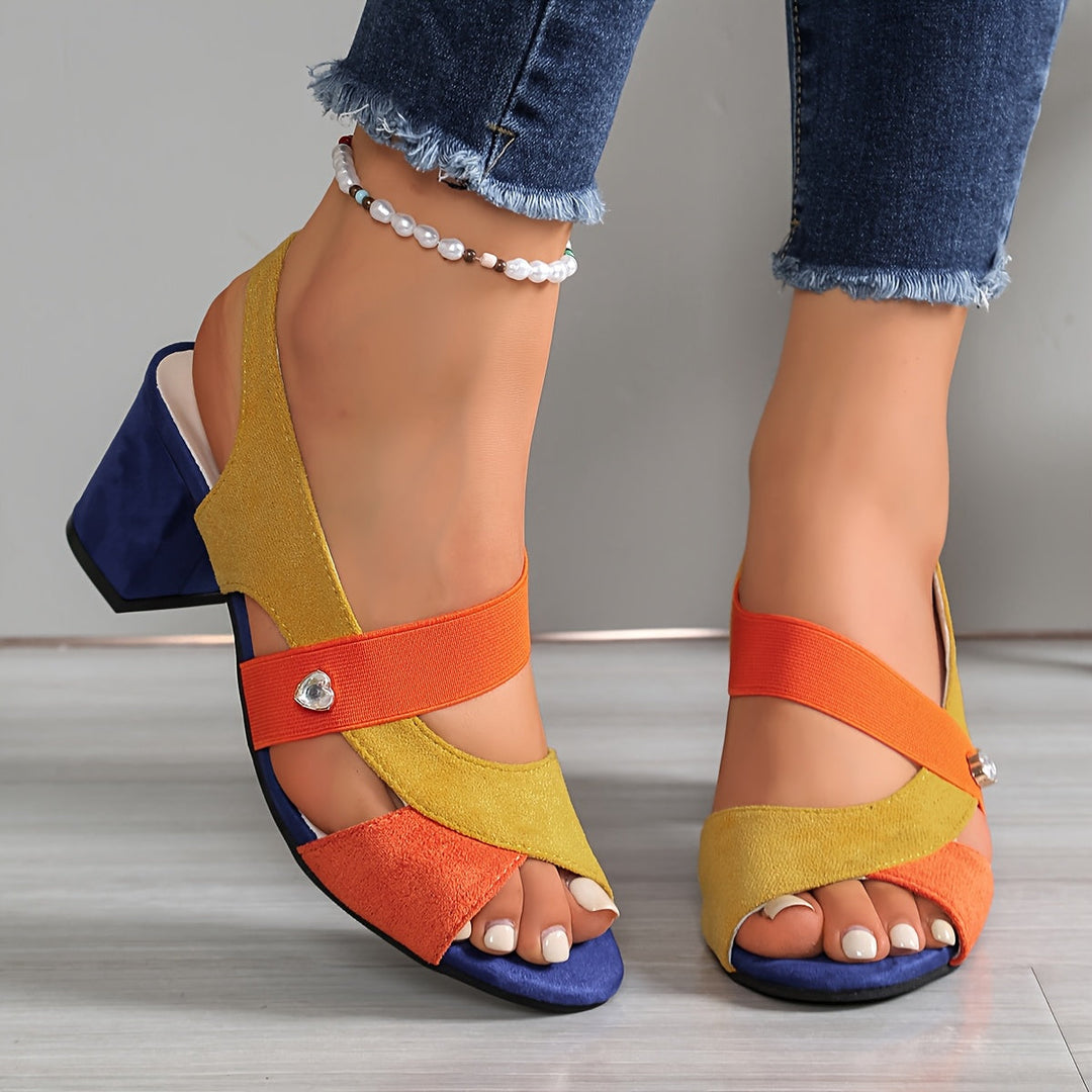 Colourful Cross-Strap Sandali