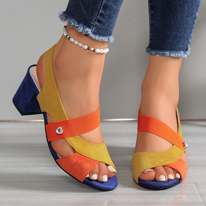 Colourful Cross-Strap Sandali