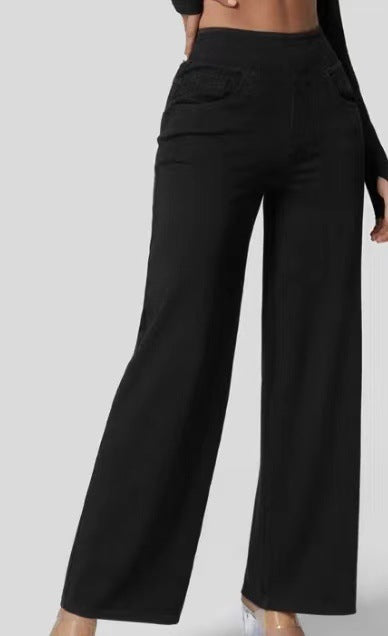 Tully | Elegante Gamba Larga Palazzo Pantaloni for Women