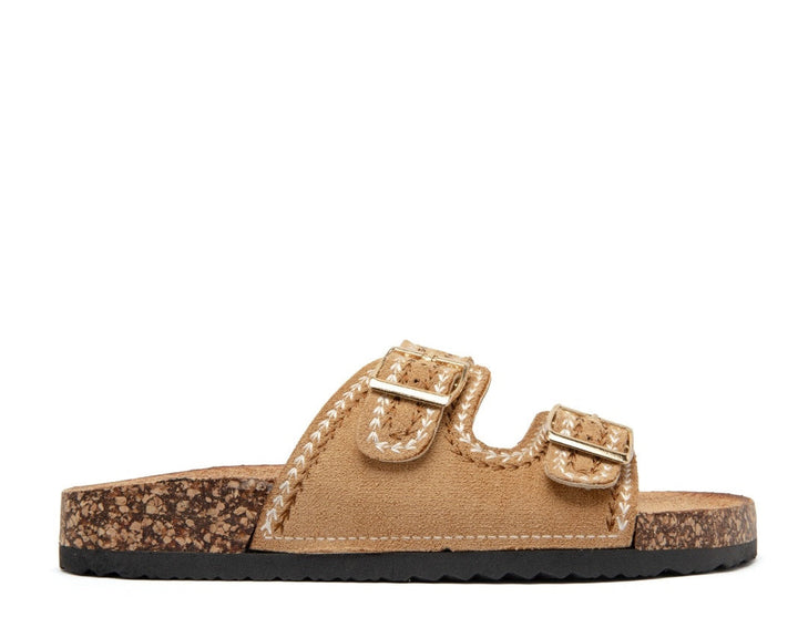 Verity | Beige Wedge Sandalo