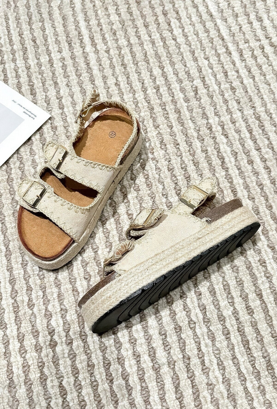 Kerensa | Beige Wedge Sandalo