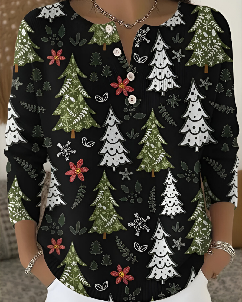 Joss | Festive Christmas Stampa Top