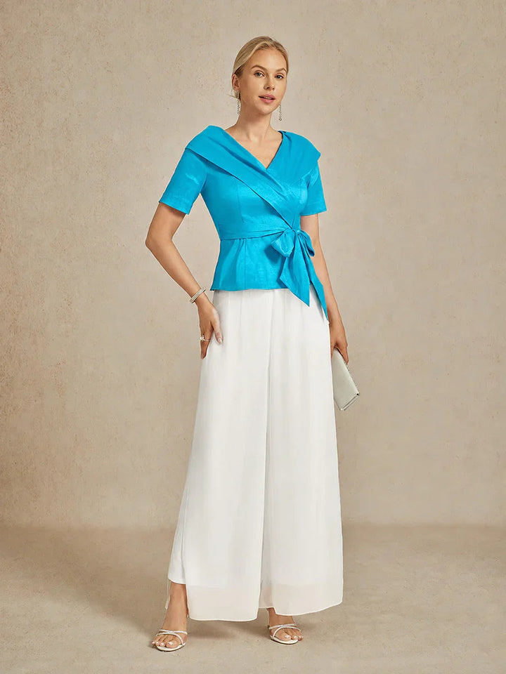 Grisandra | Chiffon Split Leg Pantaloni