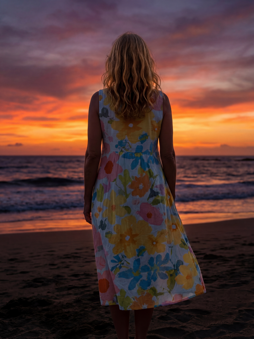 Talia | Coastal Texture Midi Abito