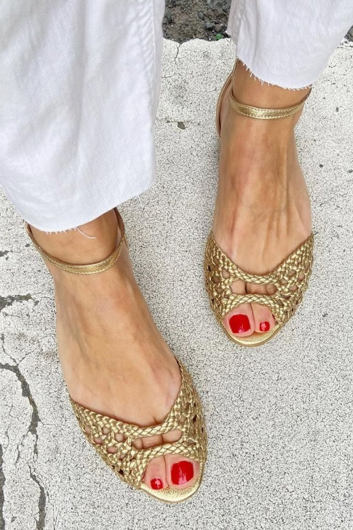 Bubs | Semplice Braided Oro Estate Sandali