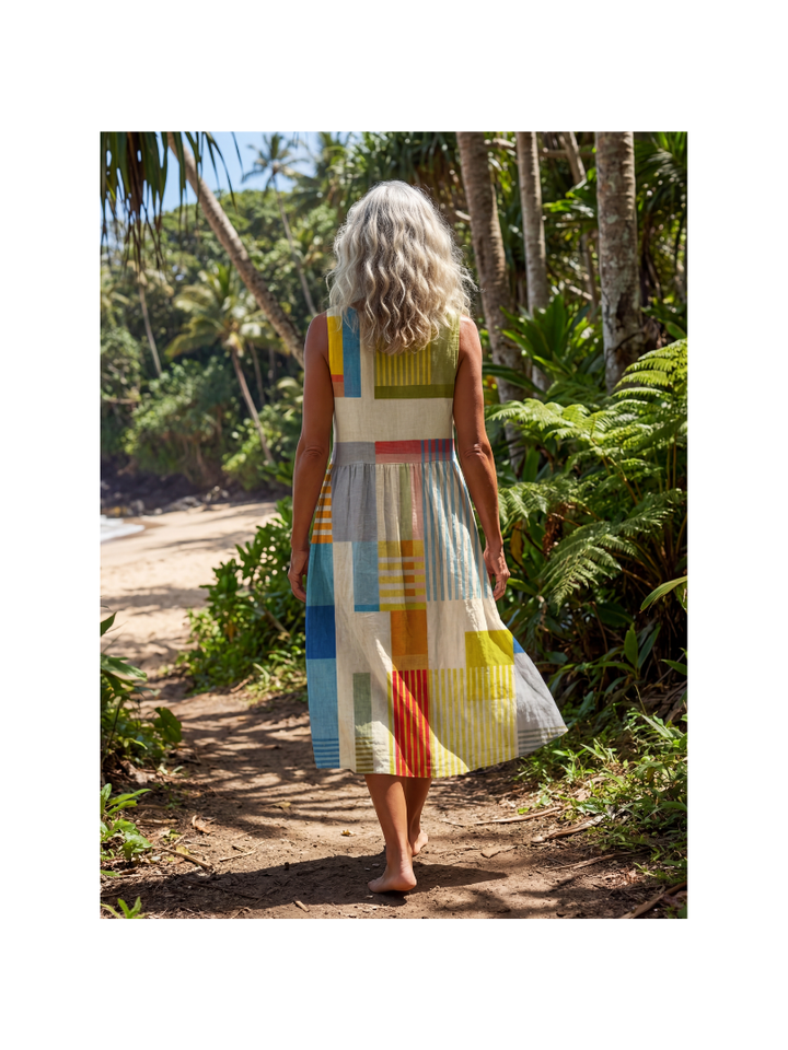 Esme | Painted Block Midi Abito