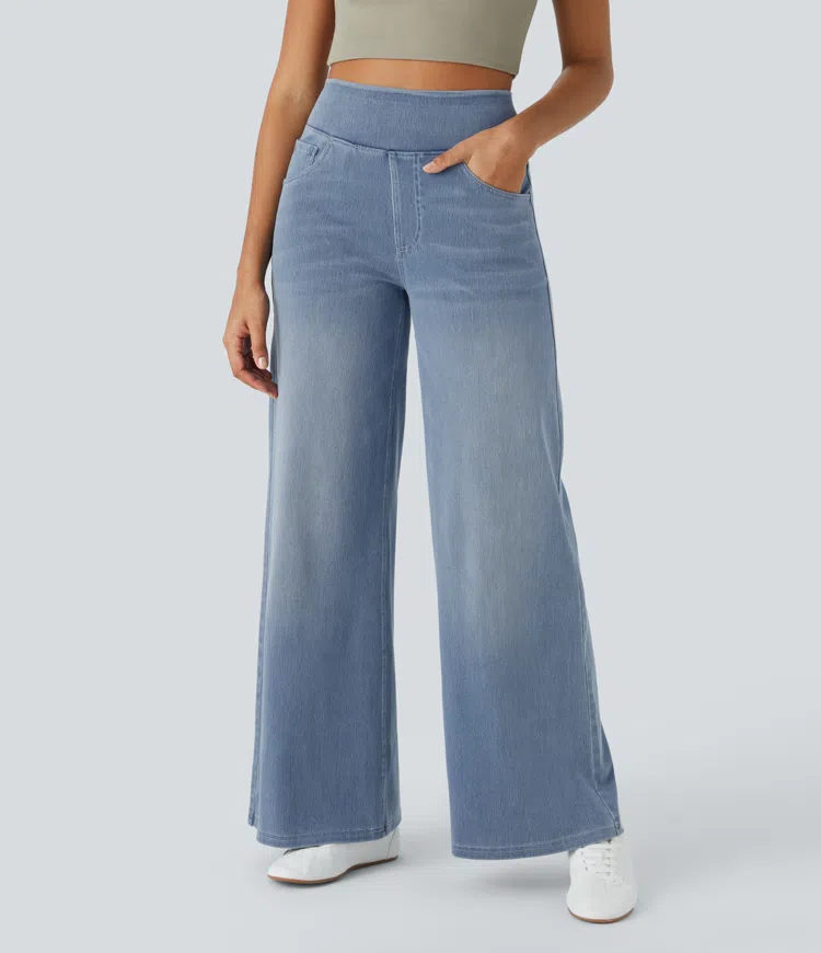 Tully | Elegante Gamba Larga Palazzo Pantaloni for Women