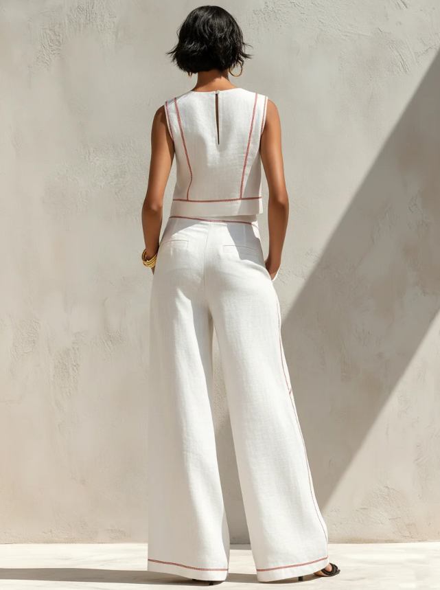 Ivorette | Completo Gilet e Pantaloni a Righe