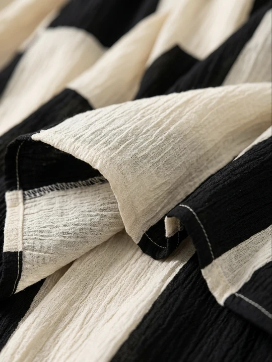 Greta | Nero and Bianco Checked Senza Maniche Maxi Abito
