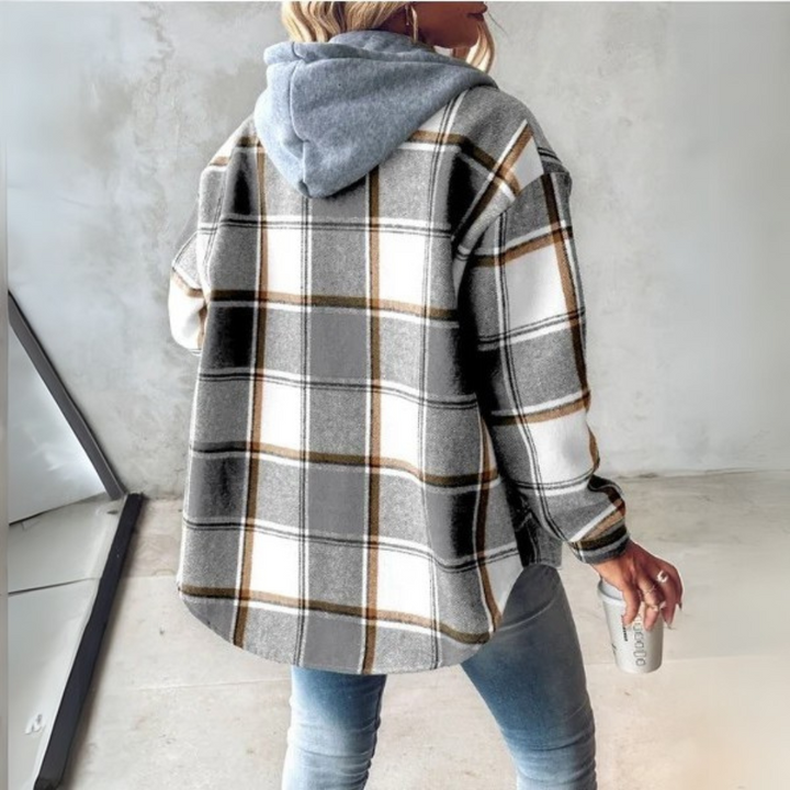 Carys | Caldo Cosy Hooded Check Giacca