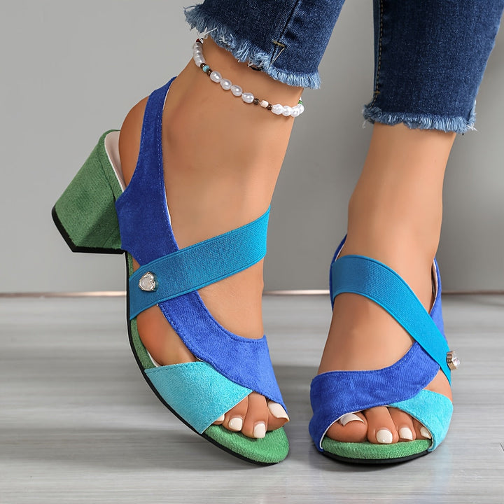 Colourful Cross-Strap Sandali