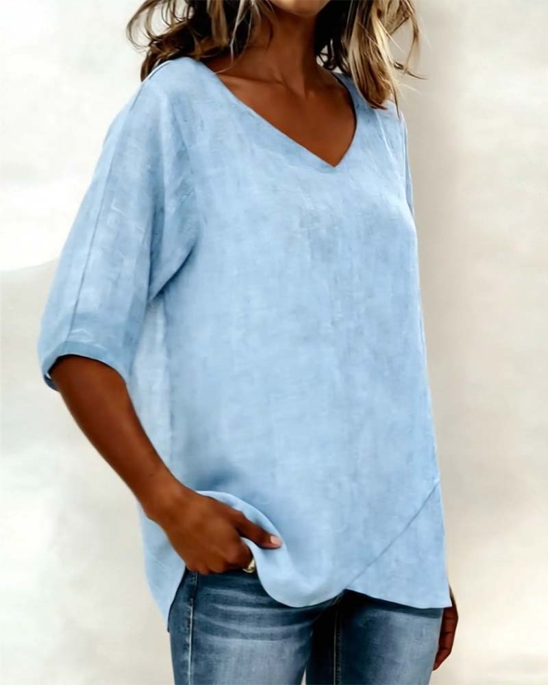 Donna | Irregular Scollo a V Top