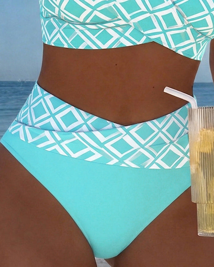 Naia | Diamond-Pattern Due Pezzi Bikini