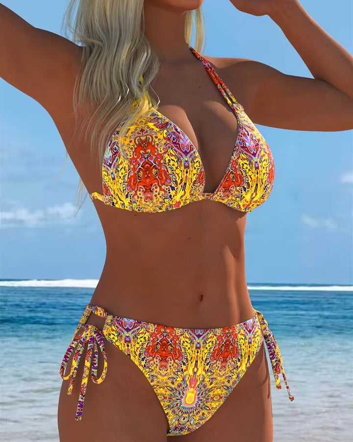 Mel | Colourful Halter-Stampa Bikini